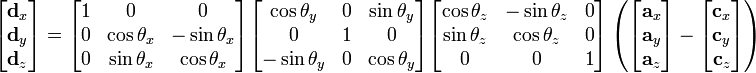 Camera transform matrix